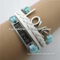 MYLOVE customized rainbow cotton thread woven friendship bracelets MLCN0137